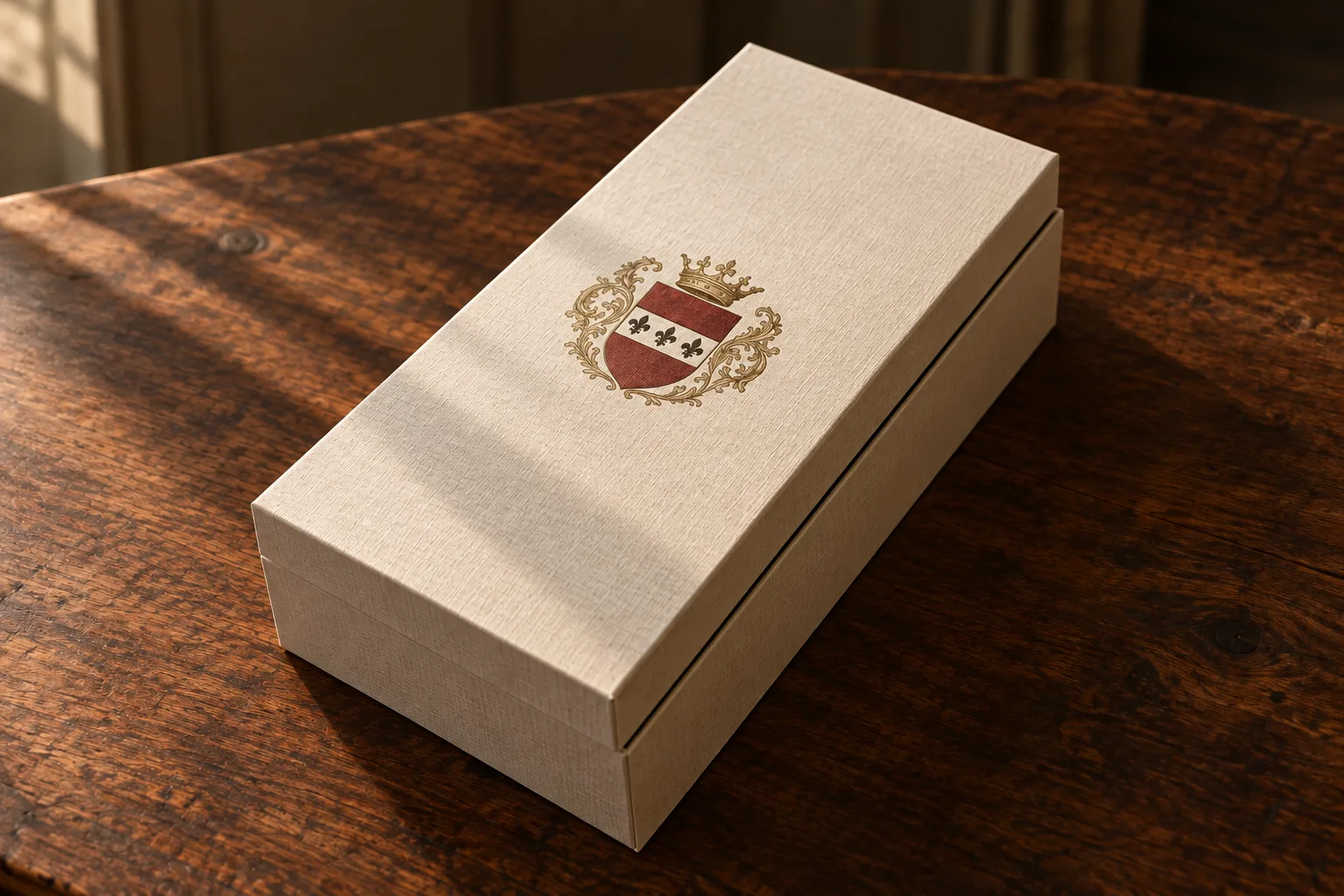 Coffret de la Maison de Pompignac frappé du blason